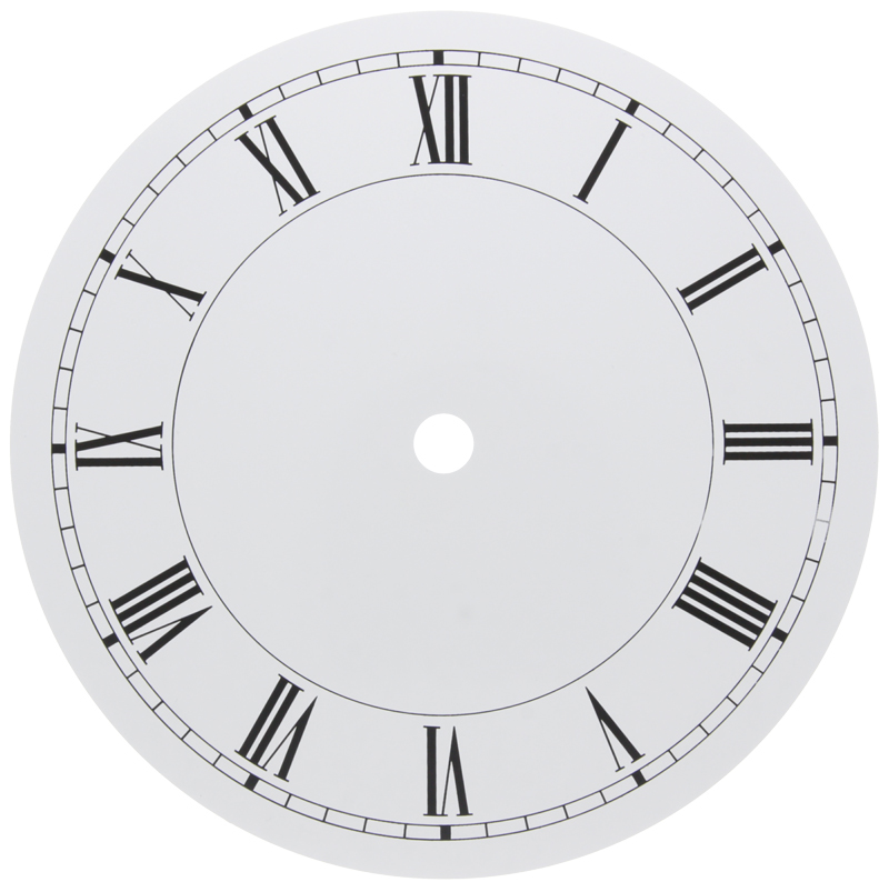 Quadrante con numeri romani, bianco, Ø 100 mm