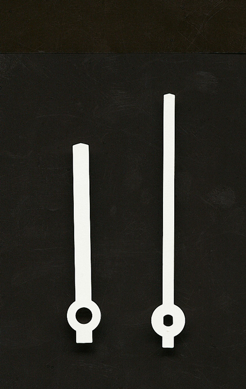 Lancette per movimenti al quarzo, bianche, 67/51 mm Lancette per movimenti al quarzo, bianche, 67/51 mm