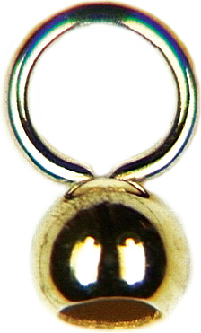 Endkapseln m. großer geschlossener Öse, Gold 750