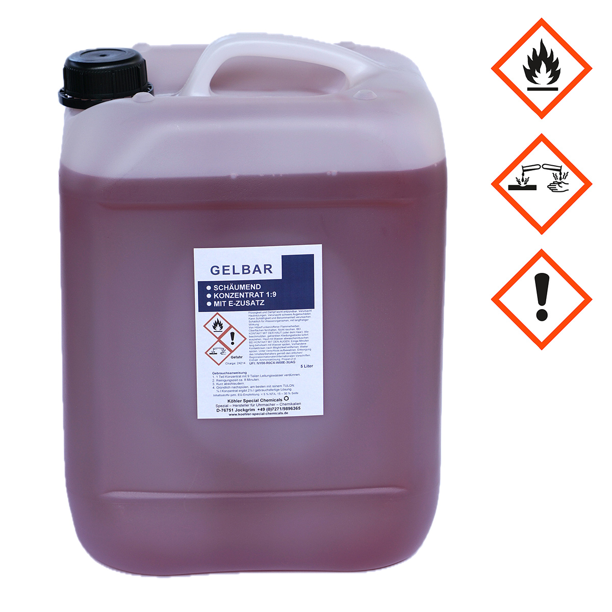 Watch cleaning solution Gelbar concentrate 1:9