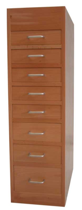 Block of drawers with 8 drawers, 450 mm