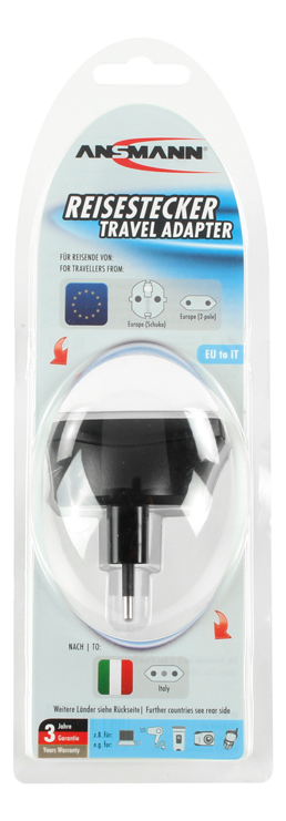 Ansmann travel plug EU to IT