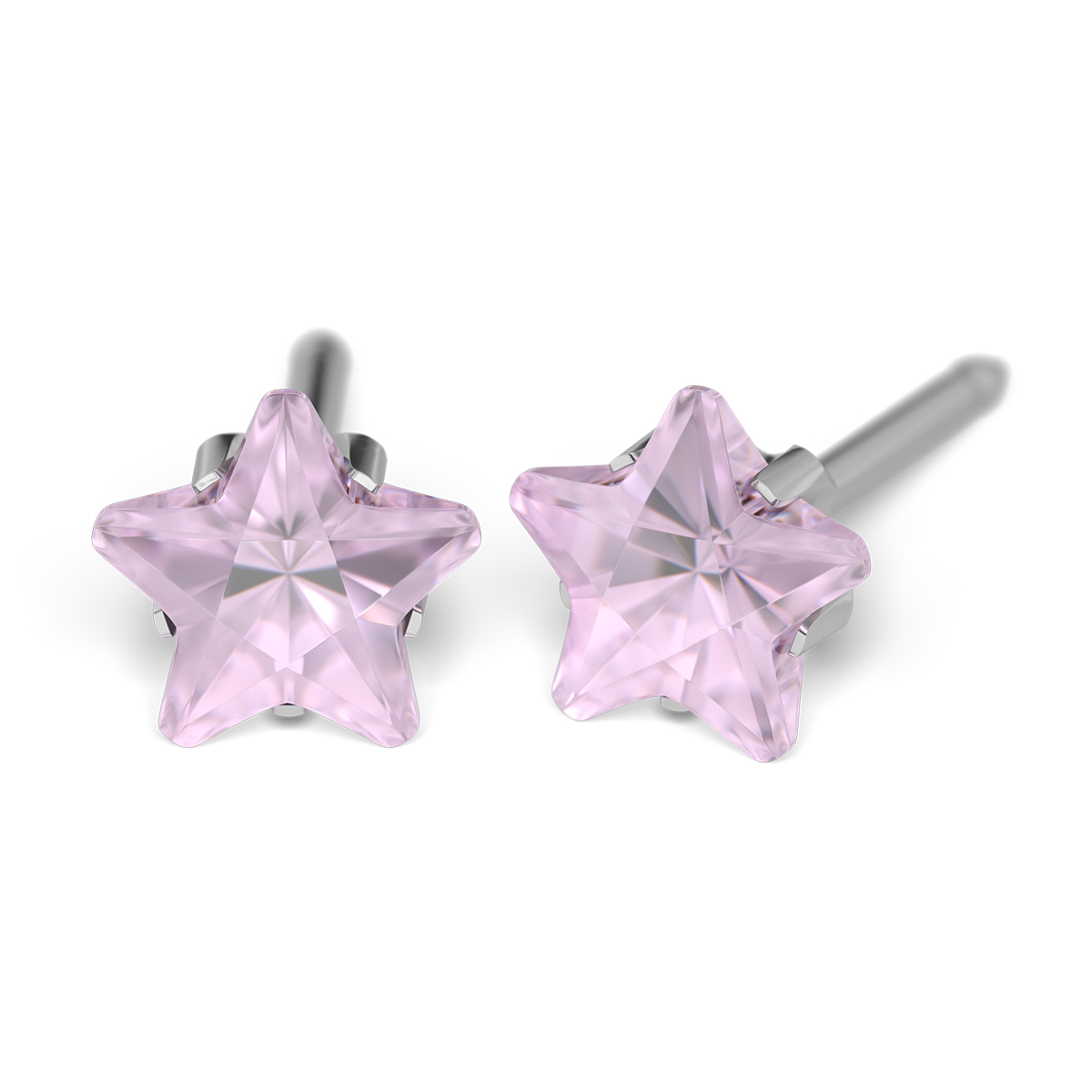 System 75 ear studs, white System 75 ear studs, white