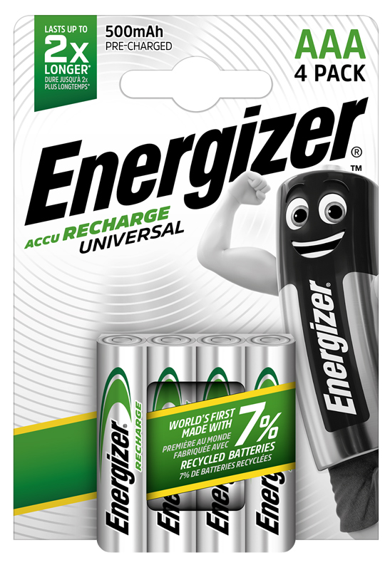 Energizer Micro Accu Recharge Universal 500 mAh