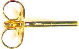 EAR STUD POST WHITE GOLD 750