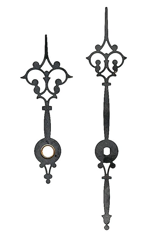 Lancette per movimenti al quarzo, nere, 65/54 mm Lancette per movimenti al quarzo, nere, 65/54 mm