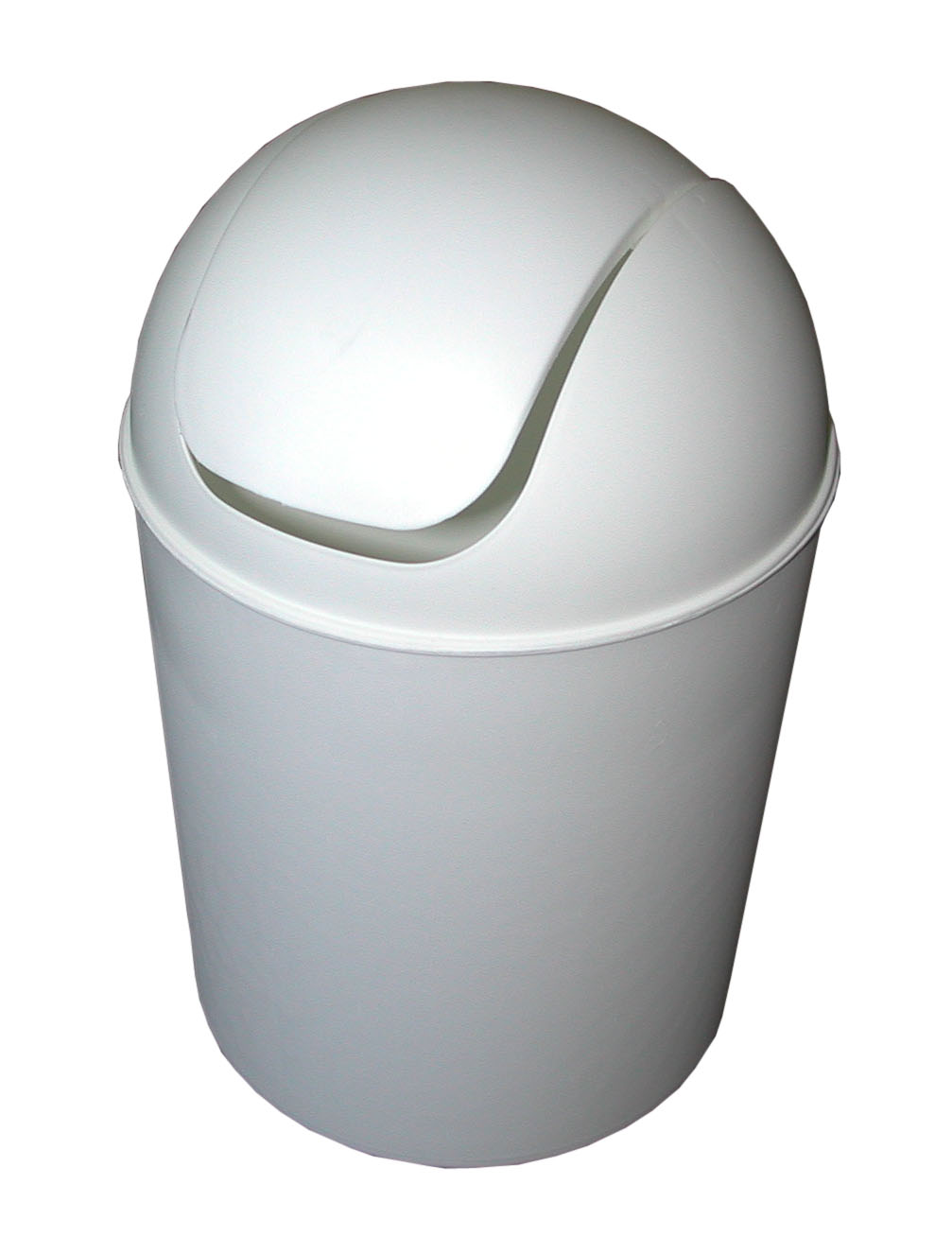 Waste basket with swivel lid