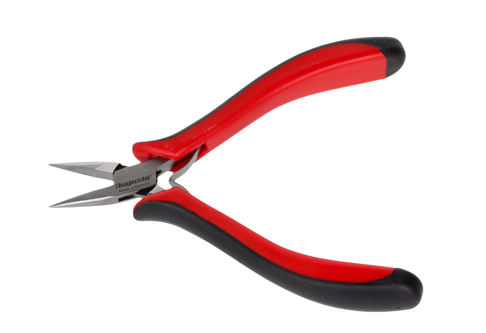 Pinza Augusta a becchi mezzotondi, lisci, 115 mm