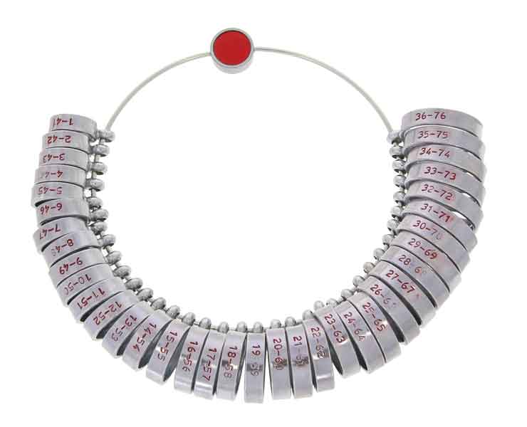 Ring size measuring tool 41 - 76 mm