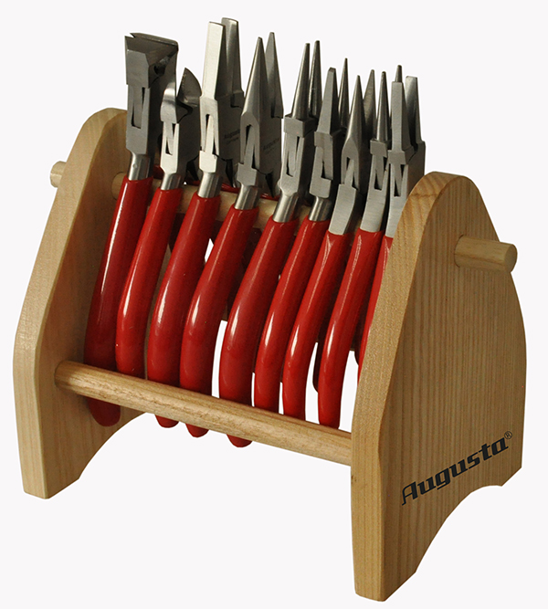 9514.CSS Assortimento di pinze su supporto di legno