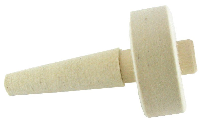 Spazzola conica in feltro con disco in feltro